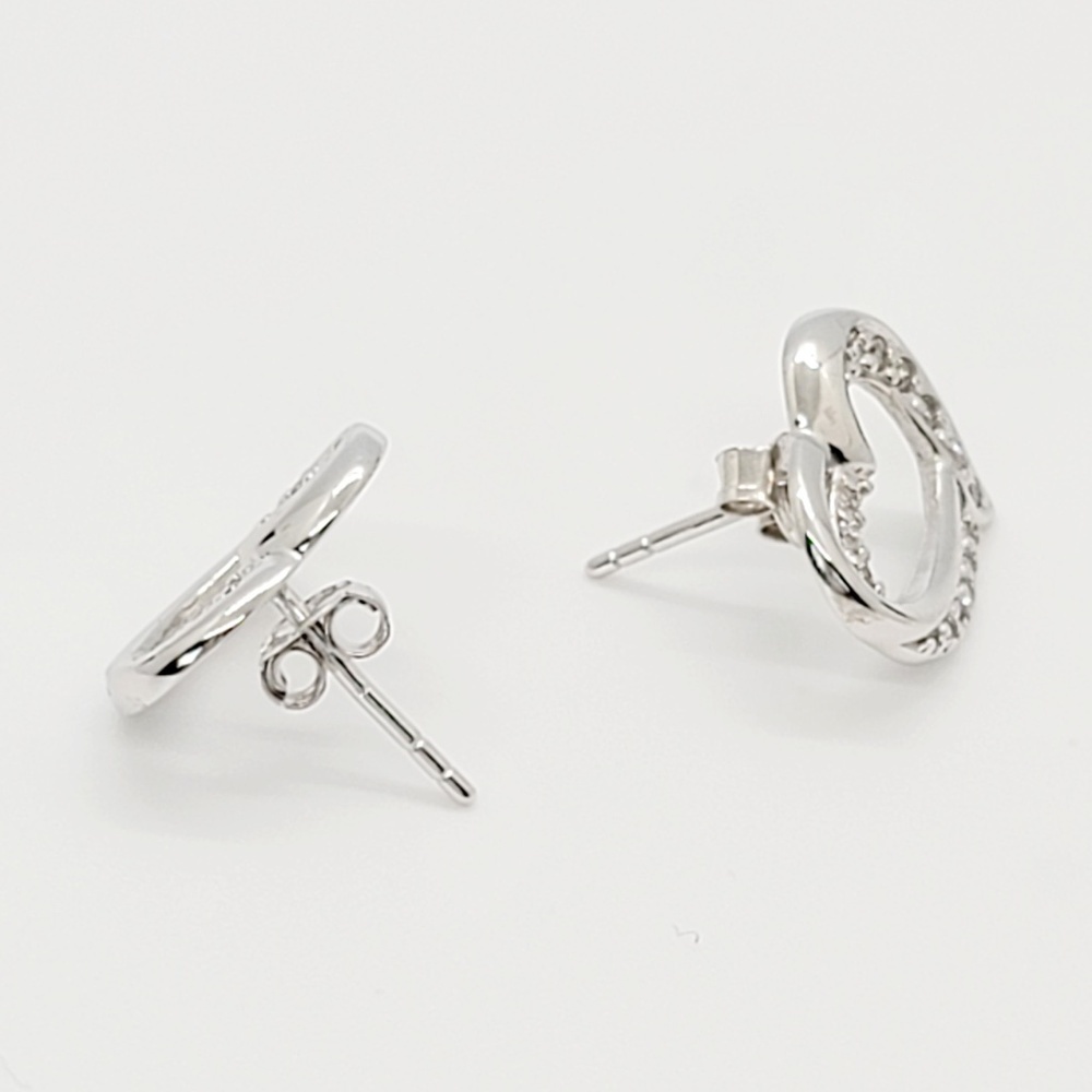 NWOT Heart shape earrings 925 Sterling Silver - Picture 2 of 3